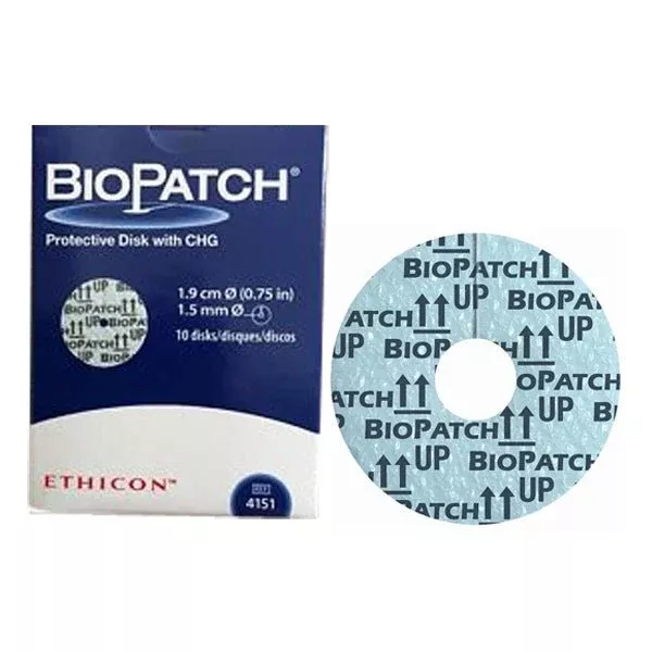 BX/10 - Biopatch Antimicrobial Dressing 3/4" Disk, 1-1/2 mmManufacturer #: 4151
