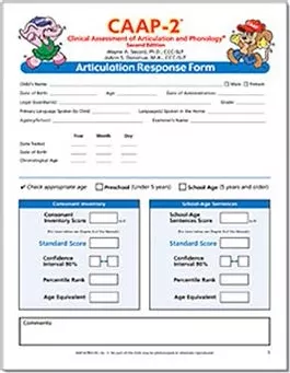 CAAP-2: Articulation Response Forms (25) Wayne Secord, JoAnn S. Donohue