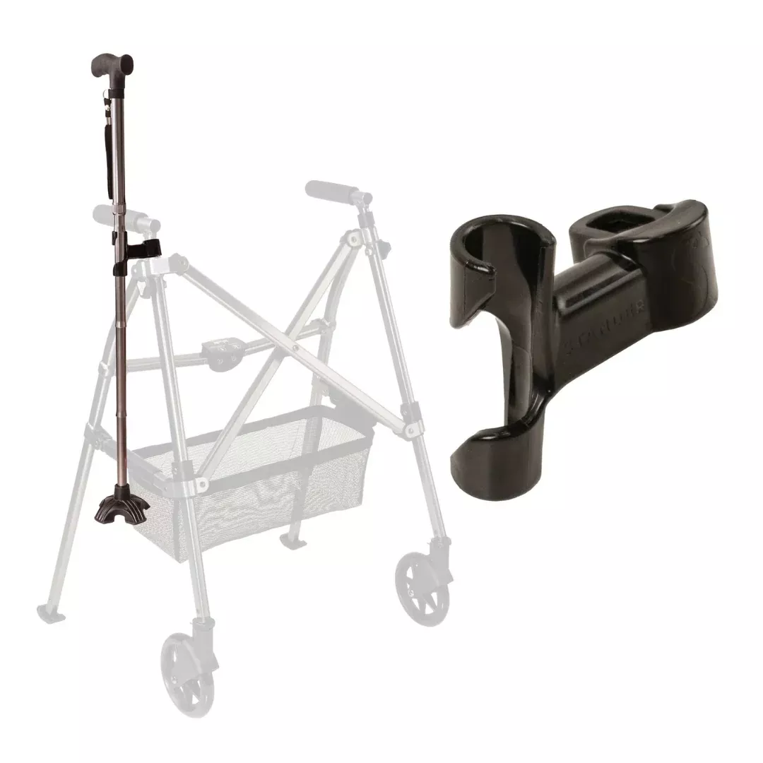 Cane Holder For Stander Walkers & Rollators