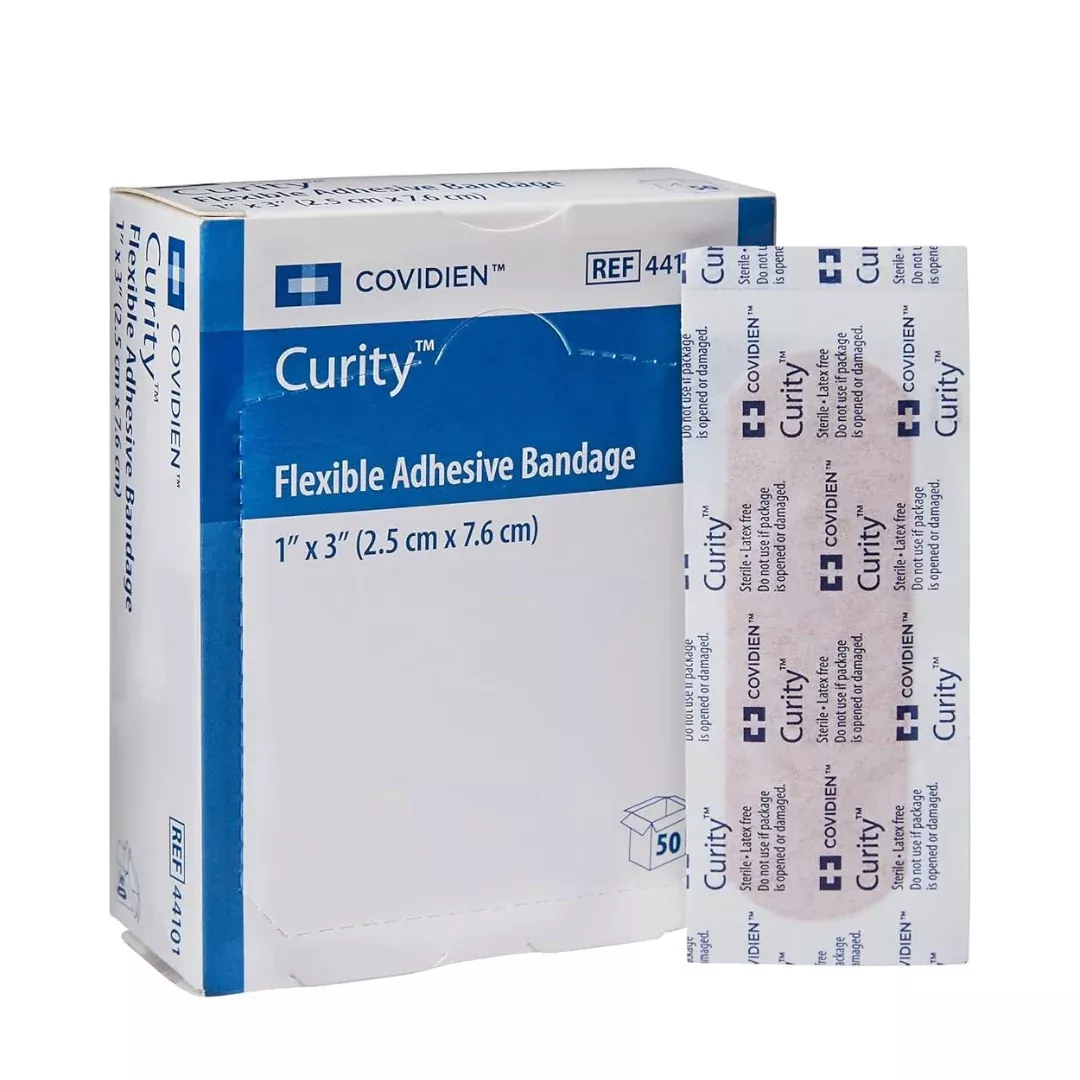 Cardinal Curity™ Fabric Adhesive Flexible Bandage 1" x 3"