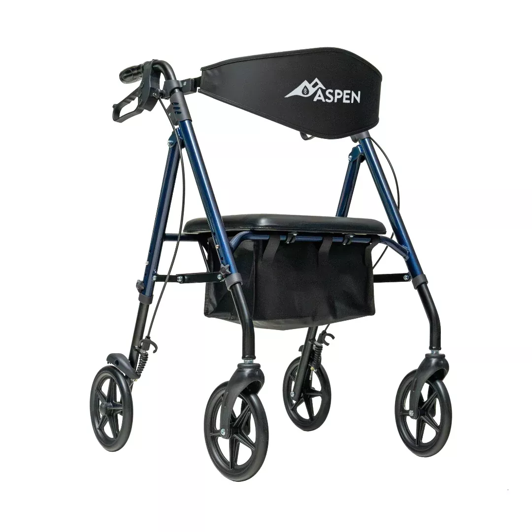 Carex Aspen Folding Dual-Height Rollator with XL All-Terrain Wheels
