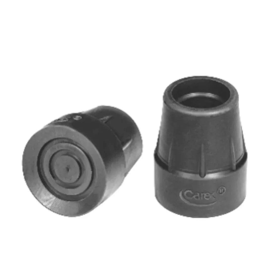 Carex Cane and Crutch Replacement Tips - Black 3/4 Inch