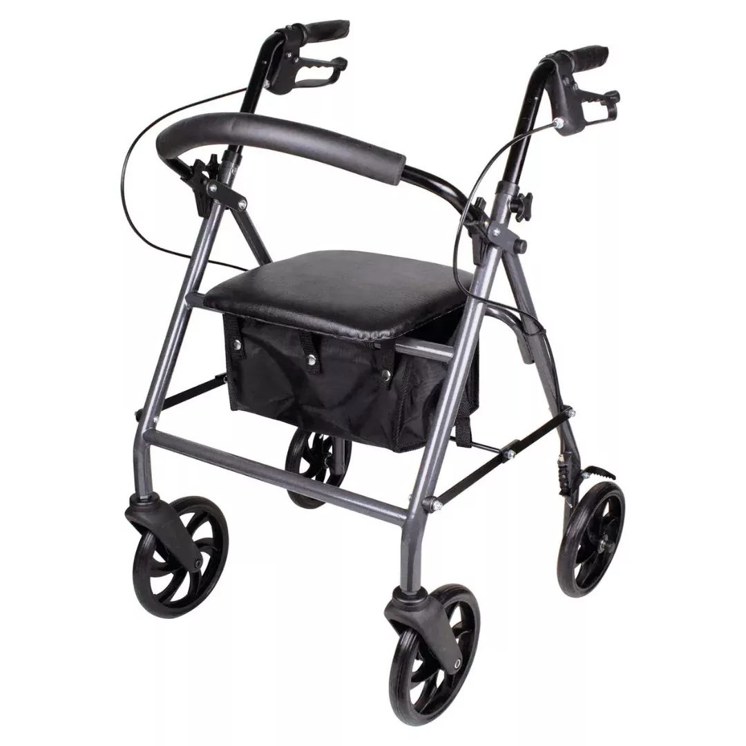 Carex Classic Portable Folding Steel Rollator with 8" Wheels