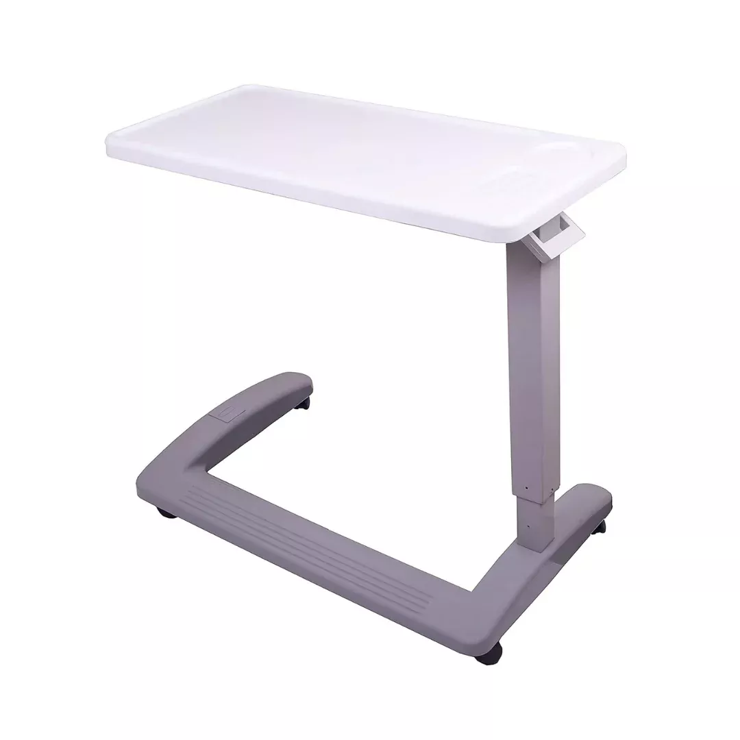 Carex Height Adjustable Rolling Overbed Table with XL Surface