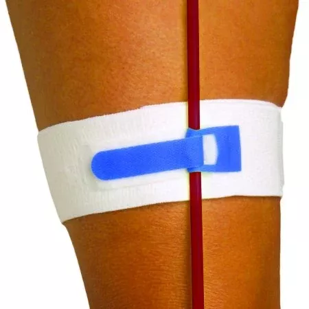Catheter Holder Foley-Tie Velcro, Blue
