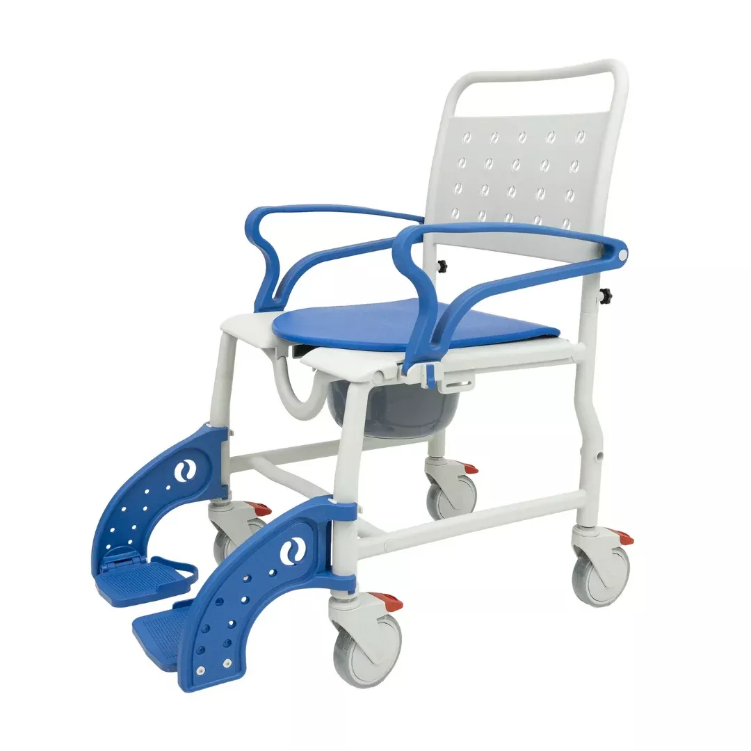 Climbing Steps Sidekick Shower Chair with Commode Opening