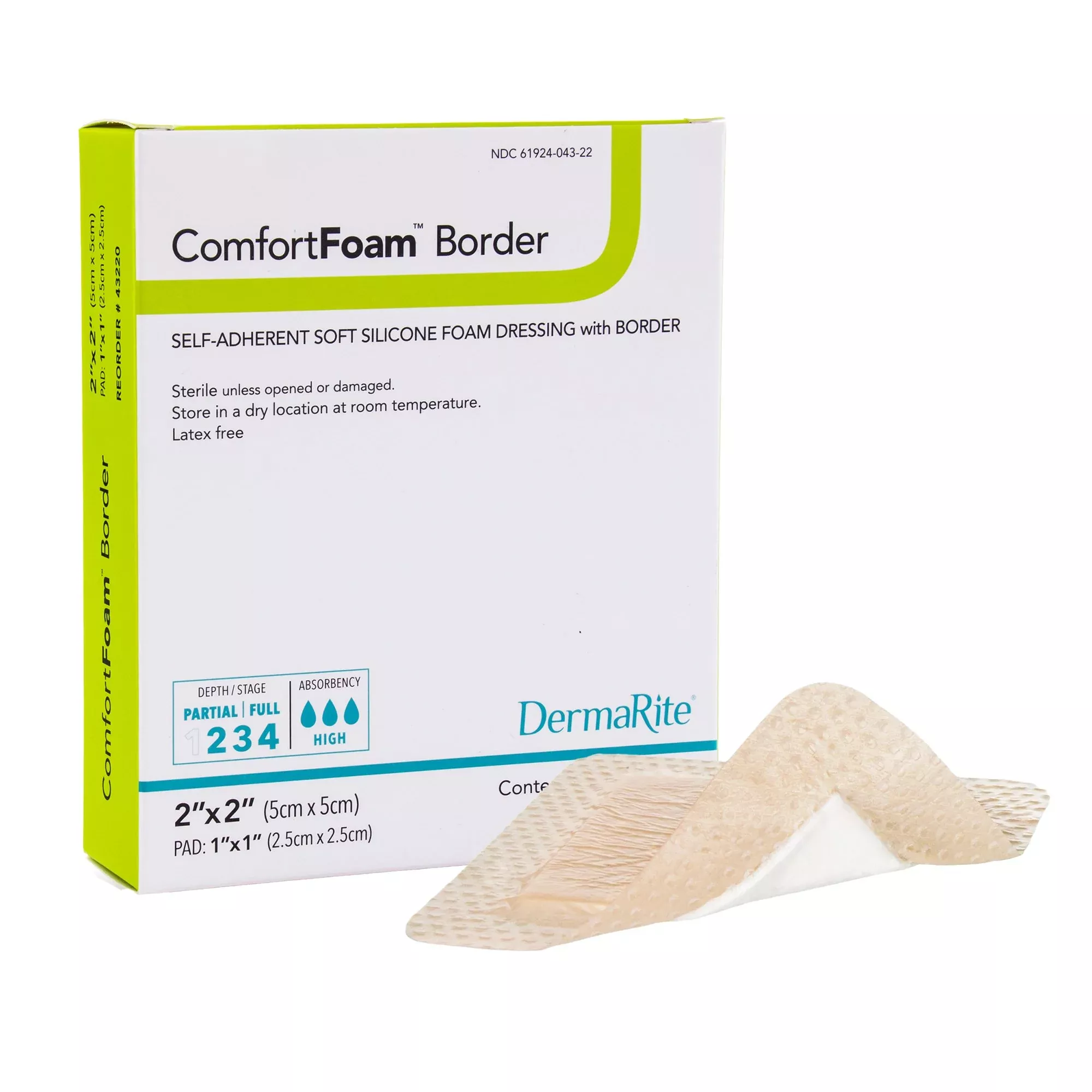 ComfortFoam™ Border - Self-Adherent Soft Silicone Foam Dressing with Border