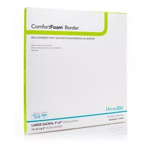 Comfortfoam Silicone Sacral Foam Dressing, Large, 9" X 9"- 1 Each