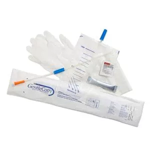 Convatec Gentlecath Hydrophilic Urinary Catheter, With Water Sachet And Insertion Kit, Coude/tiemann, 10fr, 15.7"- 1 Each