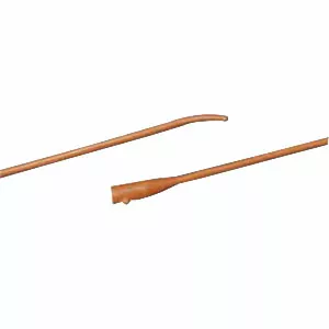 Coude Tiemann Two-eye Latex Catheter 12 Fr 16"- Each of 1