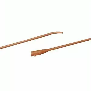 Coude Tiemann Two-eye Latex Catheter 18 Fr 16"- Each of 1