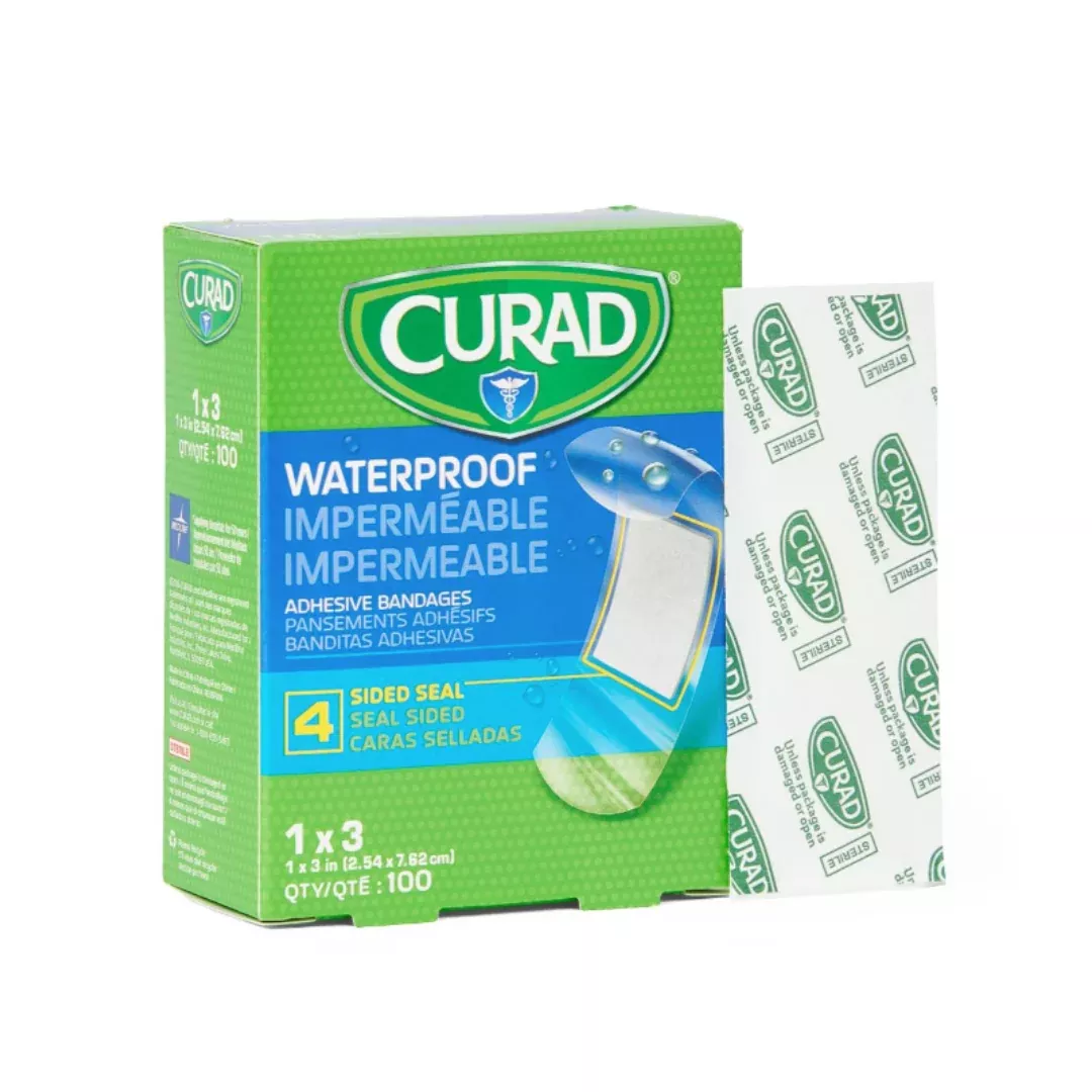 CURAD Waterproof Bandages - 1" x 3"