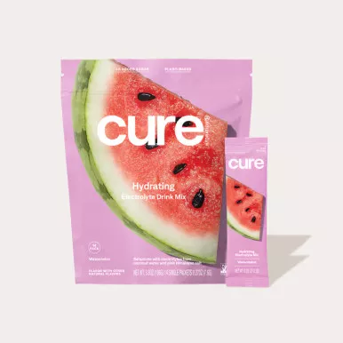Cure, HM1005 - Cure Hydrating Electrolyte Mix Pouch, Watermelon, 14 ct