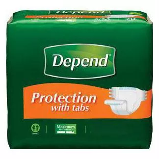 Depend Protection Brief With 4 Tabs Small/medium 19" - 34"- Pack(age) of 20