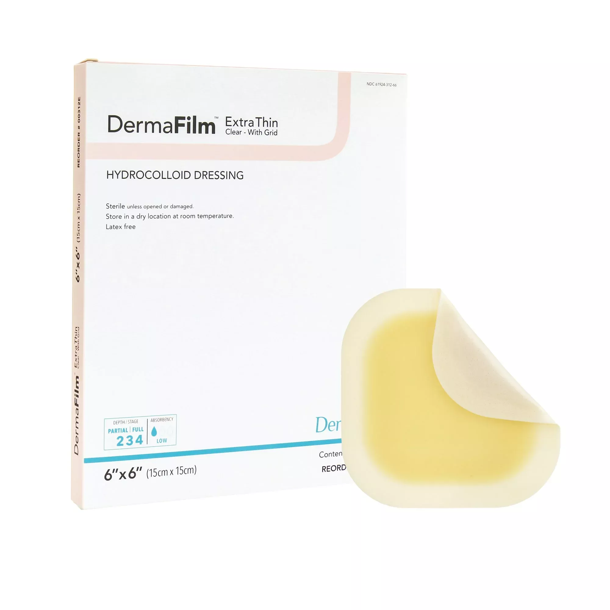 DermaFilm Extra Thin Clear with Grid Hydrocolloid Dressing