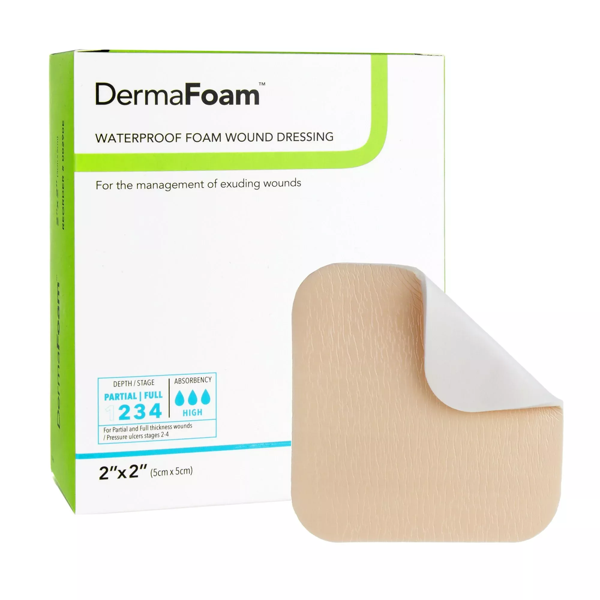 DermaFoam Waterproof Foam Wound Dressing
