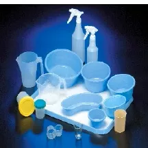 DeRoyal Bowl Put-Ups Blue Disposable Plastic