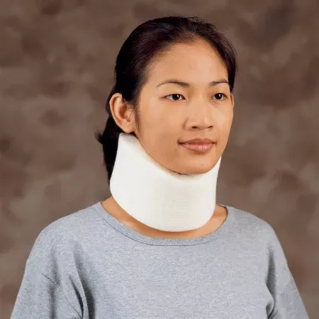 DeRoyal Cervical Collar DeRoyal Medium Firm Density Small Contoured 2-1/2 Inch Height 16 Inch Length