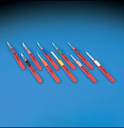 DeRoyal DeRoyal Safety Scalpel Size E11 Stainless Steel / Plastic Sterile Disposable