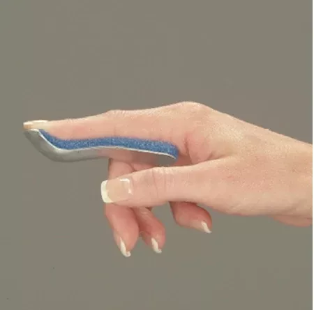 DeRoyal Finger Splint DeRoyal Gutter Padded Aluminum / Foam Left or Right Hand Silver