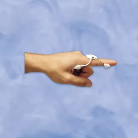 DeRoyal Finger Splint DeRoyal Spring Finger Extension Wire / Foam Left or Right Hand White Medium