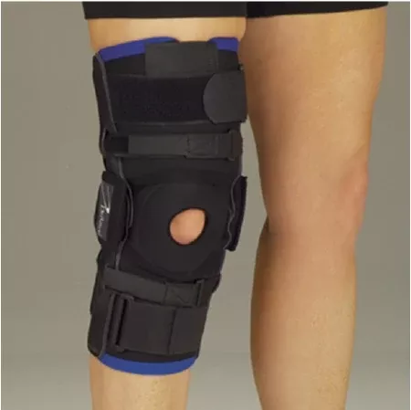 DeRoyal Knee Brace Warrior Medium Wraparound / Hook and Loop Straps 18 to 20-1/2 Inch Circumference Left or Right Knee