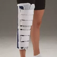 DeRoyal Knee Immobilizer Deluxe Universal Hook and Loop Closure 12 to 24 Inch Circumference 19 Inch Length Left or Right Knee