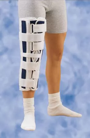DeRoyal Knee Immobilizer DeRoyal Large Hook and Loop Closure 12 Inch Length Left or Right Knee
