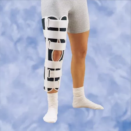 DeRoyal Knee Immobilizer DeRoyal Medium Hook and Loop Closure 20 Inch Length Left or Right Knee