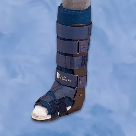 DeRoyal Walker Boot Three-D Lowest Profile Large Hook and Loop Closure Female Size 11 - 13 / Male Size 10 - 12 Left or Right Foot