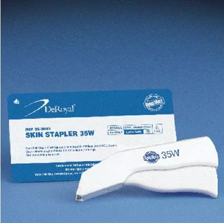 DeRoyal Wound Stapler Deluxe Squeeze Handle Stainless Steel Staples 4.0 mm Staples