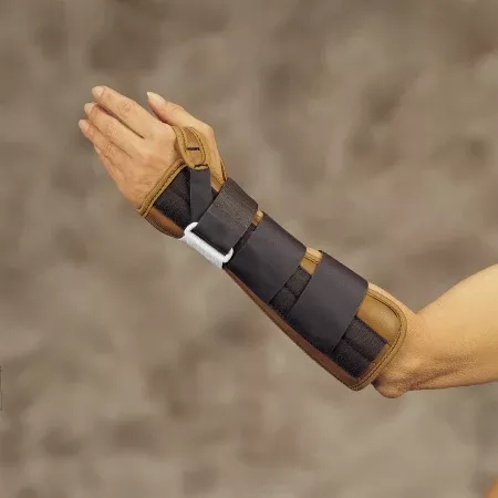 DeRoyal Wrist / Forearm Splint Stat™ Palmar / Dorsal Stay Vinyl Right Hand Large