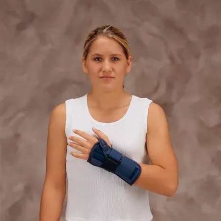 DeRoyal Wrist Splint DeRoyal Tietex Left Hand Blue Small