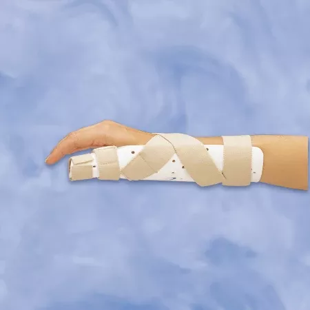 DeRoyal Wrist and Thumb Splint DeRoyal Thumb Spica Foam Left Hand Off White Medium / Large