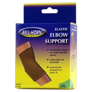 DJO 195L - Bell-Horn Elastic Elbow Support, Large, 10" - 11" Elbow, Beige