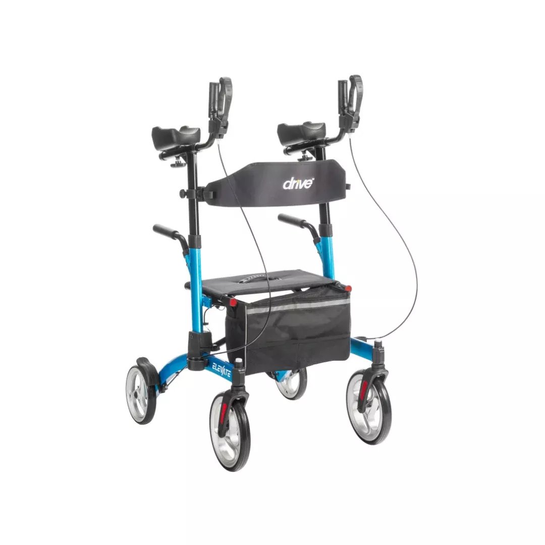 Drive Elevate Folding Upright Rolling Walker