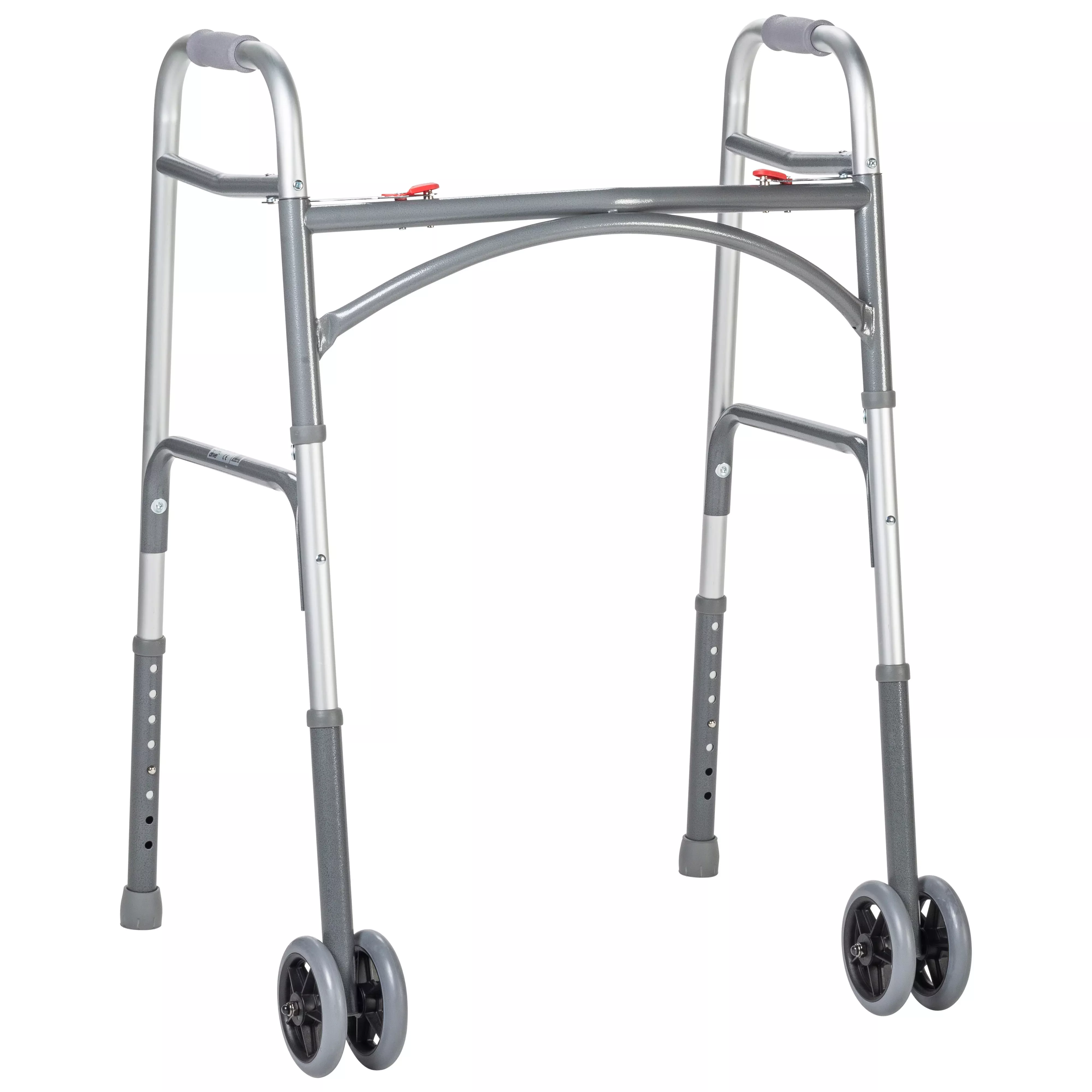 Drive Medical Heavy Duty Bariatric Two Button Walker with Wheels