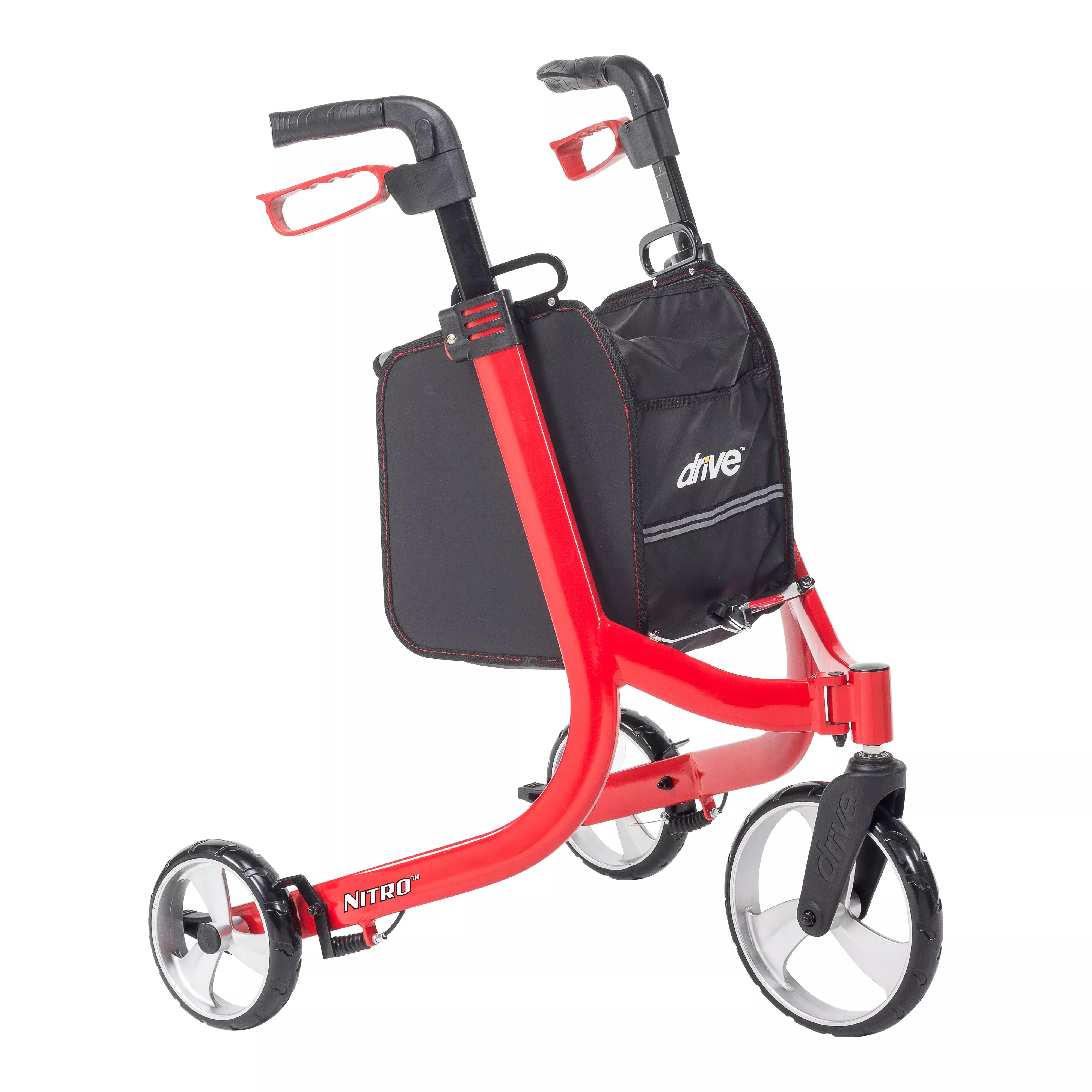 Drive Medical Nitro Euro Style 3-Wheel Rollator Rolling Walker
