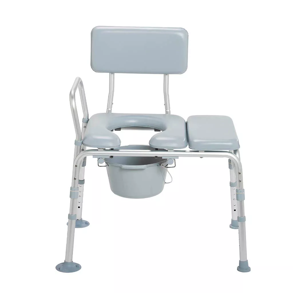 Drive Medical Padded Transfer Bench with Commode Opening