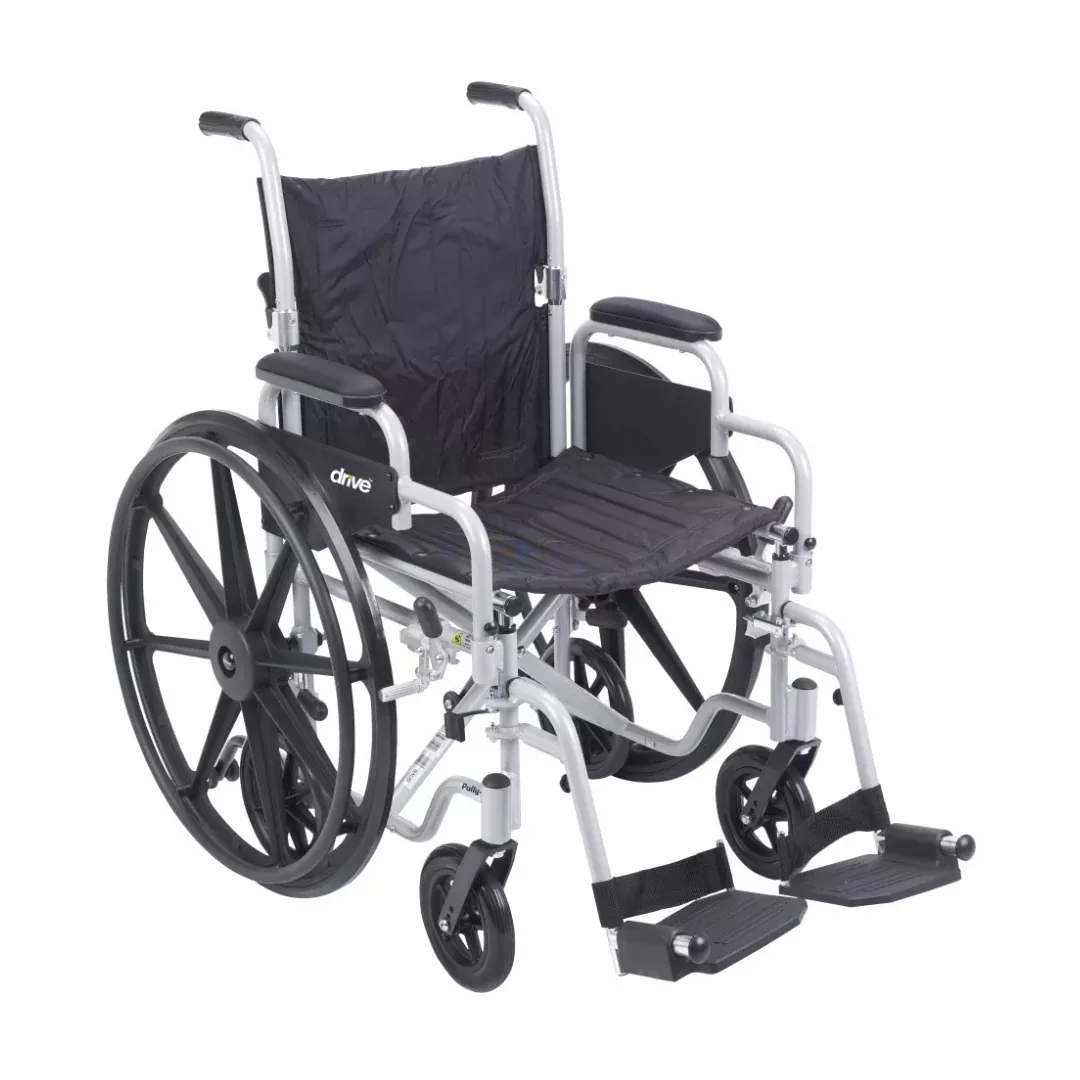 Drive Poly-Fly Lightweight Wheelchair/Transport Chair Combo