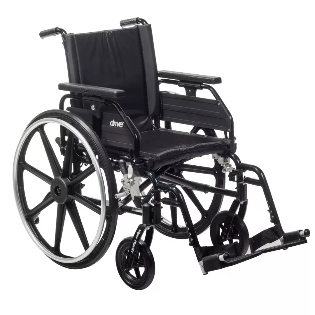 Drive Viper Plus GT Wheelchair with Universal Armrests & Reclining Backrest