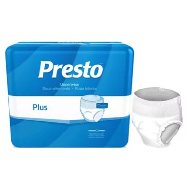 Drylock AUB01052 - Presto Plus Classic Underwear, X-Large, 58"-68"