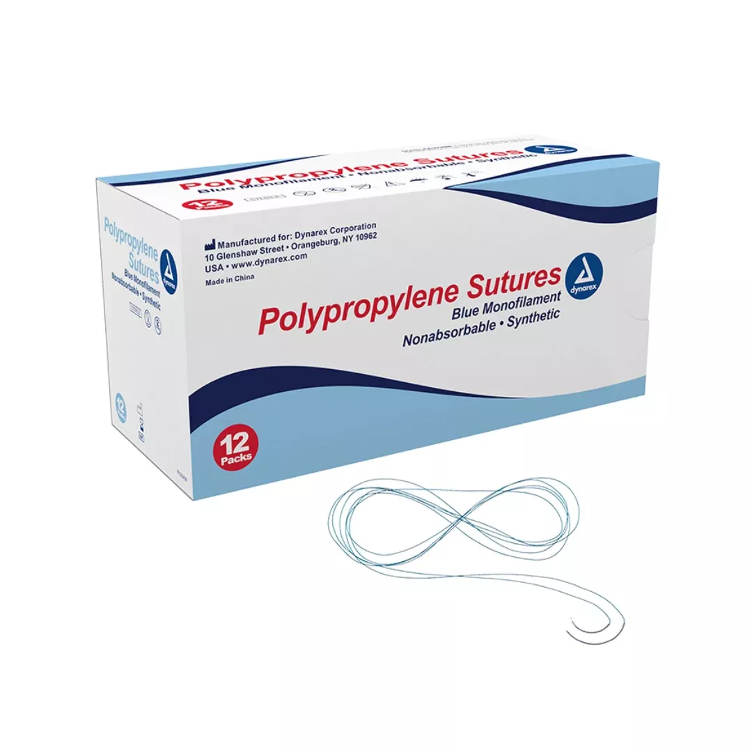 Dynarex Polypropylene Sutures-Non Absorbable - Synthetic