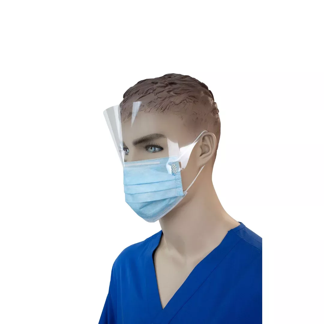 Dynarex Procedure Face Mask w/ Ear Loop and Plastic Shield