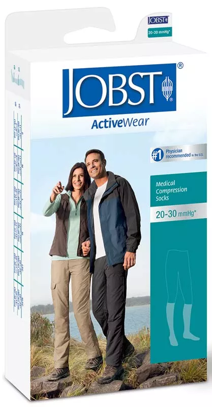 EA/1 - JOBST ActiveWear Knee-High Firm Compression Socks Large, WhiteManufacturer #: 110491