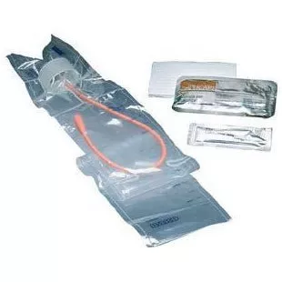 EA/1 - TOUCHLESS Plus Coude Unisex Red Rubber Intermittent Catheter Kit 14 Fr 1100 mLManufacturer #: 4A7044