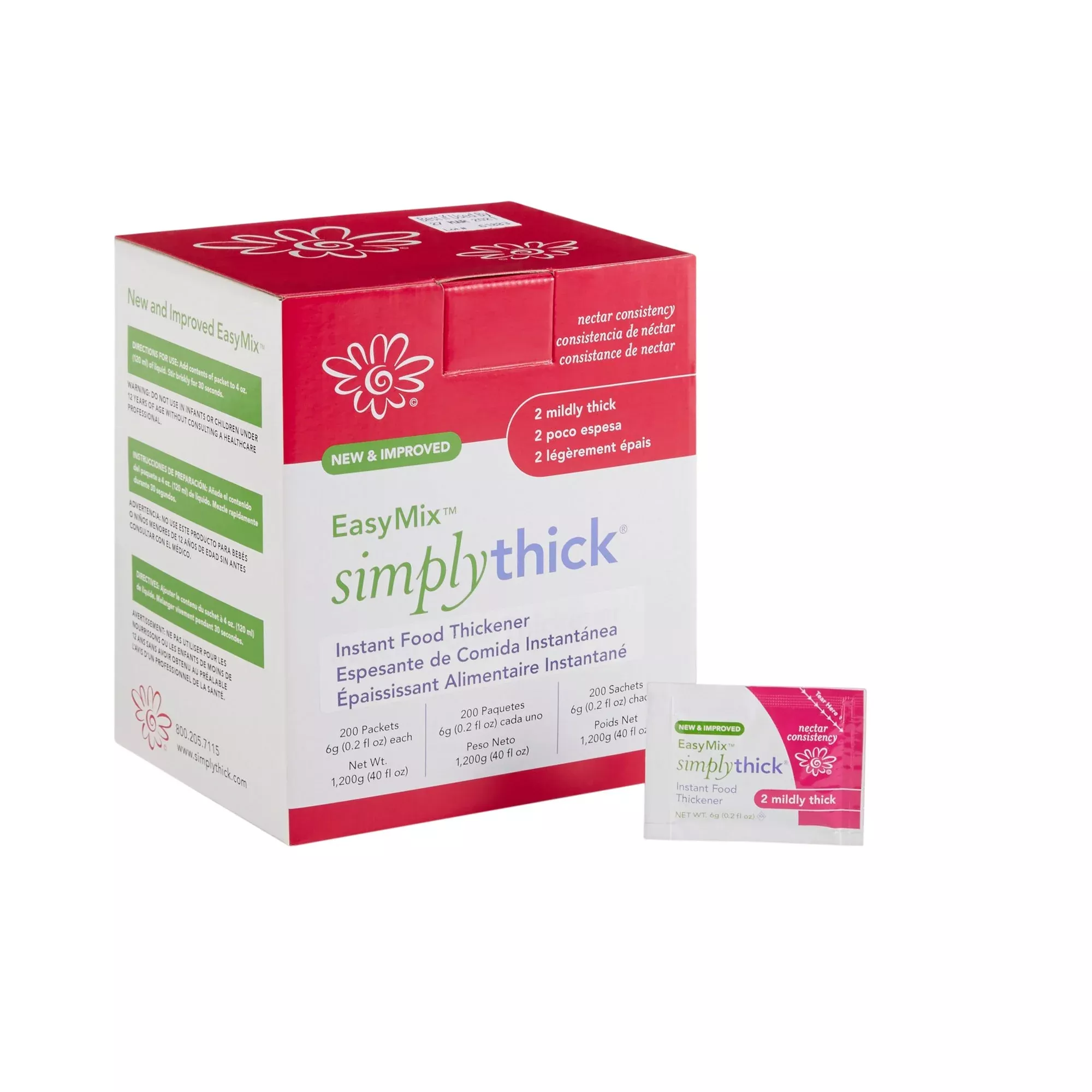 EasyMix SimplyThick Nectar Consistency Instant Food & Beverage Thickener