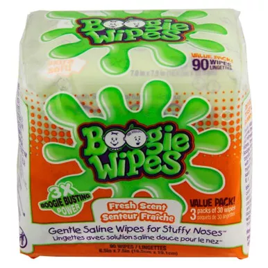 Eleeo 816167011397 - Boogie Wipes Natural Saline, 90 ct, Fresh