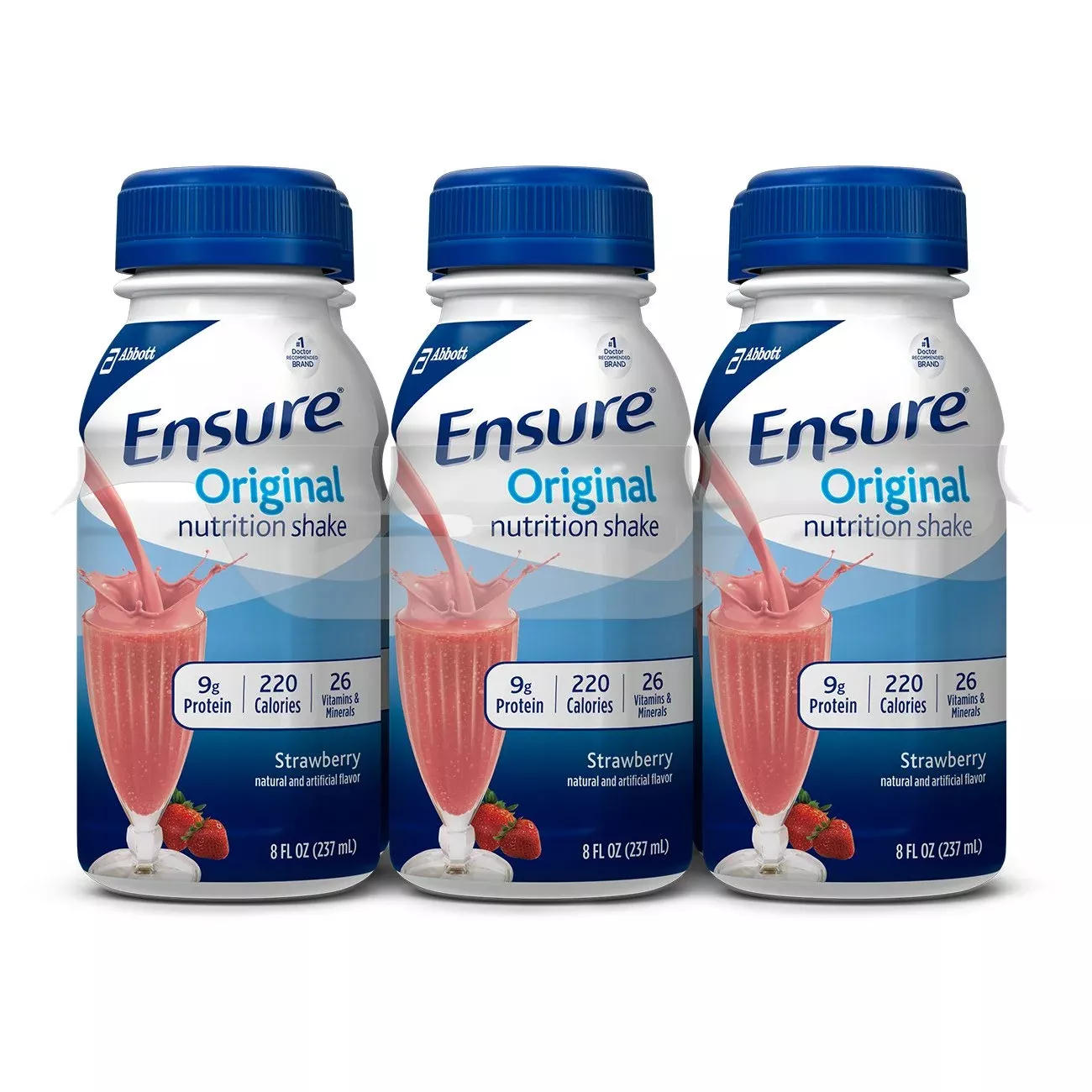 Ensure Original Nutrition Shake Strawberry Flavor Liquid 8 oz. Bottle