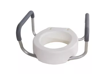 Essential Medical B5082 - Toilet Seat Riser with Removable Arms, Standard